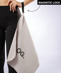Gray OG Magnetic Gym Towel (With Pocket)