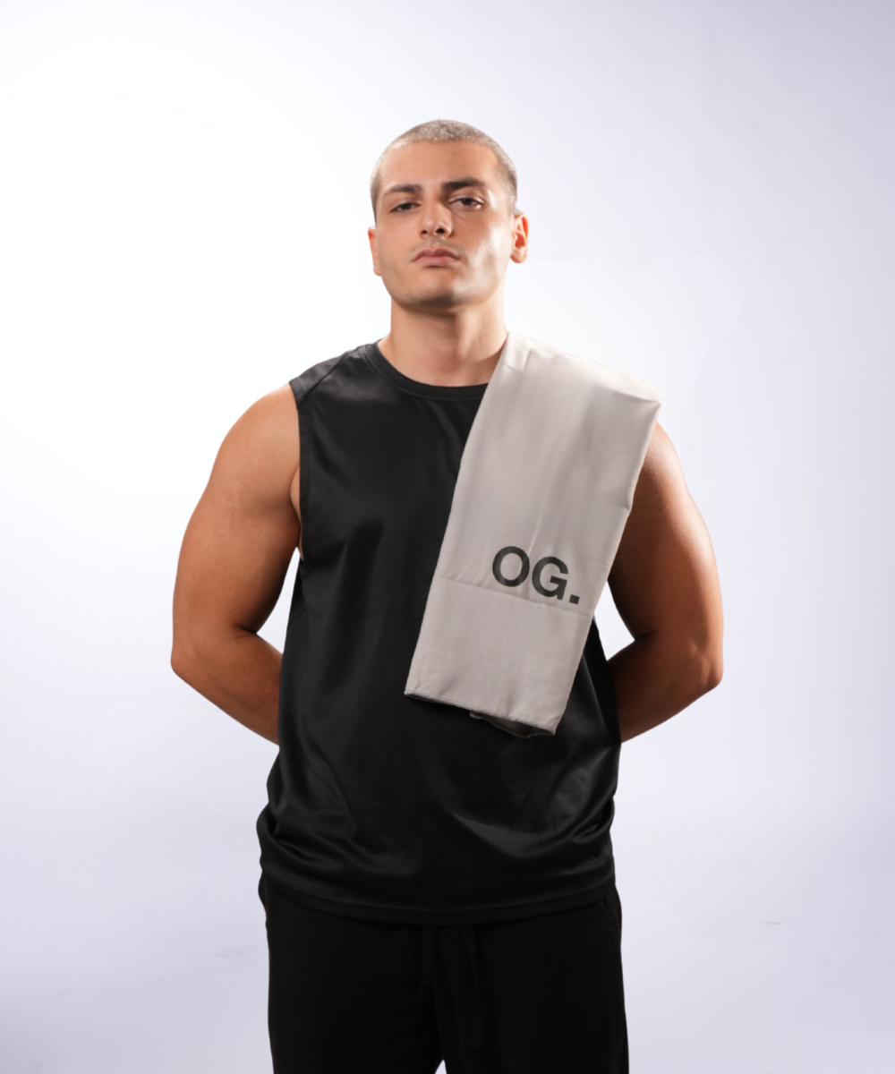 Gray OG Magnetic Gym Towel (With Pocket)